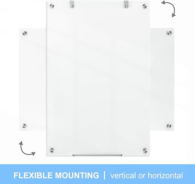 36 x 24 Inches Glass Whiteboard, Magnetic Glass Dry Erase Board - Image 3