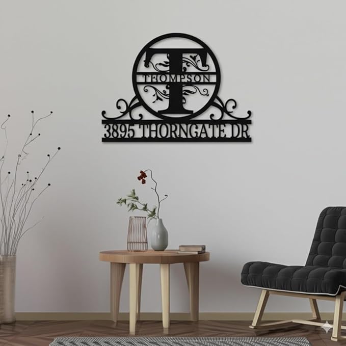 Custom Metal Signs | Personalized Monogram Name Sign | Outdoor Wall Art - Image 6