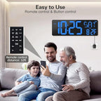 xrexs 16.5 in large digital wall clock wifi, side view