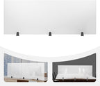 KONKENIE Acrylic Office Privacy Partition Indoor Desk Divider Guard Rectangle - Image 5