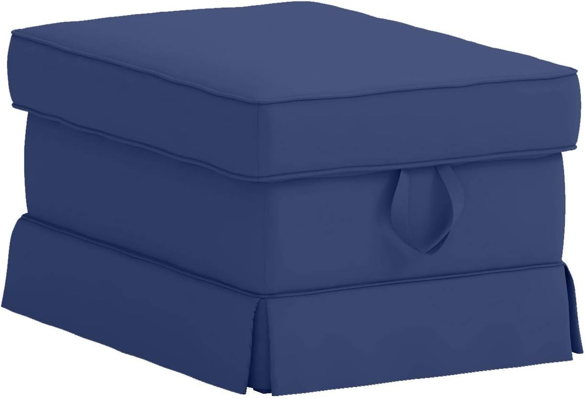 Cotton Ektorp Ottoman Cover Replacement is Custom Made Slipcover Compatible w...