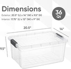 Superio Storage Bins with Lids, Stackable Totes, BPA Free, Odor Free, Organizer - Image 2
