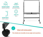BIBOC 32x48 Inches Large Mobile Dry Erase Whiteboard - Image 4