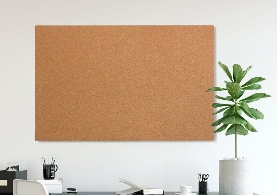 Manton Cork 24" x 36" x 1/4" Thick Cork Sheets (2-Pack) with A...