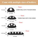 Shintop Cable Clips, 16 Pack Black Cord Organizer Adhesive Cord Management Wire - Image 2