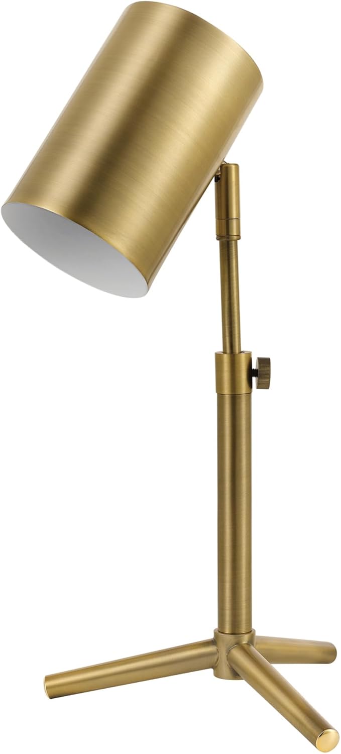 Globe Electric 52097 Pratt 18" Desk Lamp, Matte Brass Finish, Adjustable...