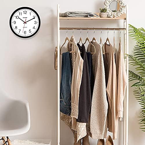 sharp 14-inch battery wall clock, silent non-ticking, easy-read, package contents