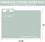 File Folder, RAZCC 100 Pack Colored File Folders, 1/3 Cut Tab File Folder - Image 2