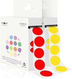 PARLAIM 2 Rolls 2000PCS 3/4" Round Circle Color-Code Dot Stickers, 2 Color by PARLAIM