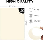 50 Pack Cream Cardstock 8.5 x 11 Off White Card Stock, Goefun 65lb Ivory Paper - Image 2