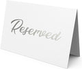 10 Pack Silver Reserved Table Signs by Iricus