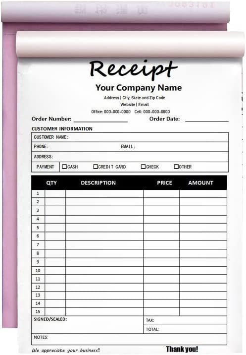 Custom Carbonless Sales Invoice Form Books by Unknown