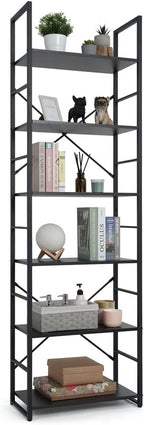 CAPHAUS 6 Tier Bookshelf, 24 Inch Width Free Standing Shelf, Bookcase Shelf by CAPHAUS