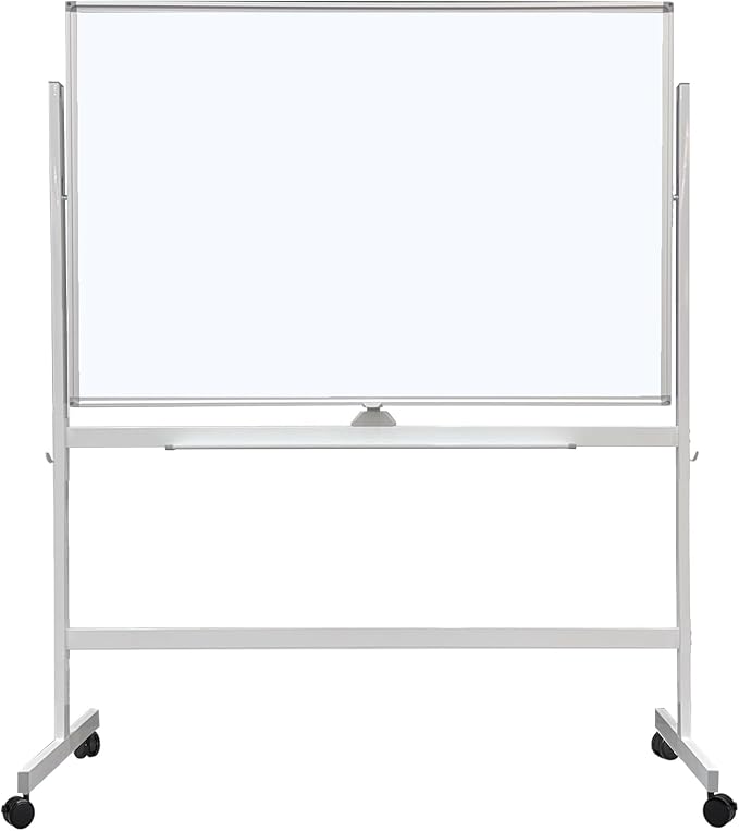 Large Rolling Whiteboard on Wheels, Portable Standing Dry Erase Board Easel by BEST+BOARD
