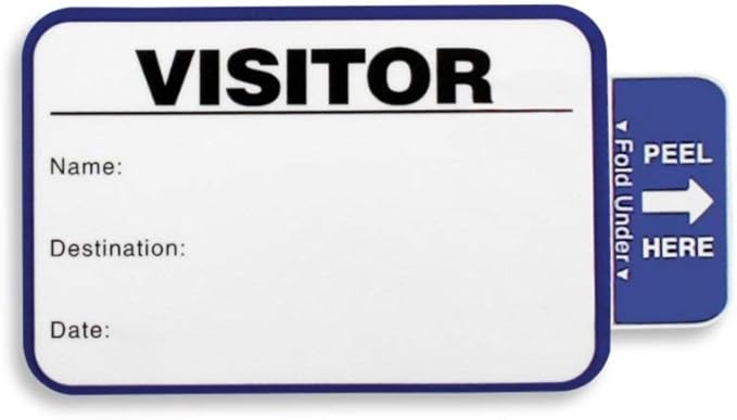 Visitor Log Book, Spiral-Bound Self Expiring Visitor Badges, Guest Register Book - Image 2