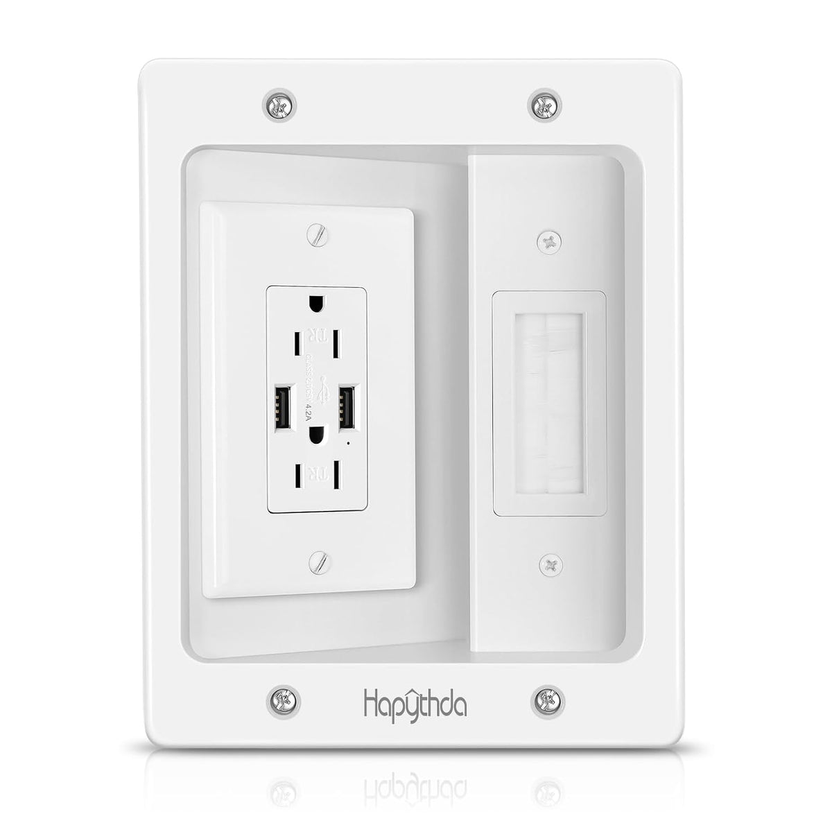 in Wall Cable Management Kit for TV, Recessed Outlet with USB, TV Cable Hider...