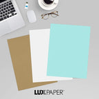 LUXPaper 8.5" x 11" Paper | Letter Size | Seafoam Blue | 80lb. Text | 50 Qty - Image 9