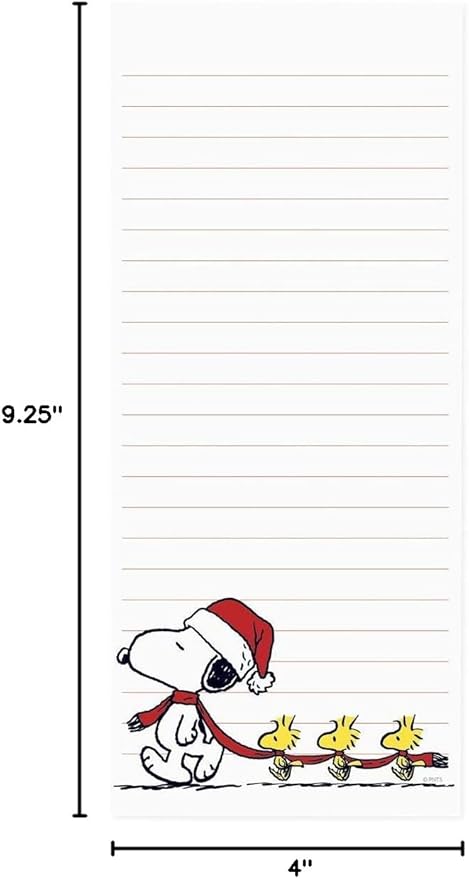Graphique Snoopy Scarf Train Magnetic Notepad | 100 Tear-Away Sheets | Grocery - Image 7