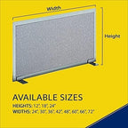 OBEX Acoustical Free Standing Privacy Screen, Cubicle Accessories Desk Privacy - Image 6