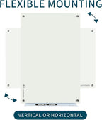 Magnetic Whiteboard, Glass Dry Erase Board 4' x 3' White Surface, Home School - Image 7