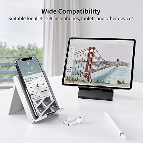 SAIJI Adjustable Tablet Stand Holder Portable Foldable Desktop Stand Dock - Image 5