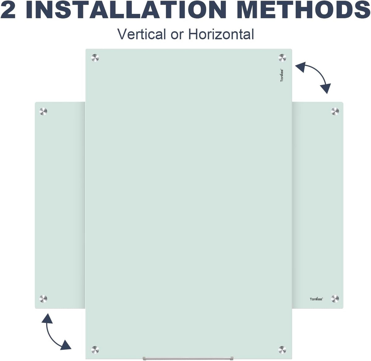Tankee Glass Whiteboard 36x24 Magnetic White Board Dry Erase Board for Wall