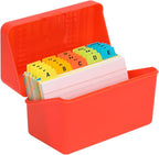 H4D 3x5 Index Card Holder with 100 Heavyweight Ruled Index Cards and 25 Plastic by H4D