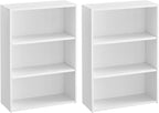 VASAGLE Set of 2 Bookshelves, 23.6 Inches Wide, 3-Tier Open Bookcases by VASAGLEbySONGMICSHOME