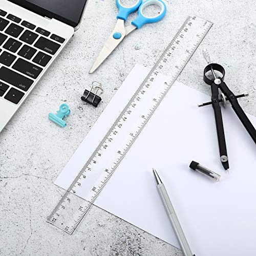 Eboot 50 Pack 12 Inch Rulers Bulk Clear Plastic Ruler Measuring Tool - Image 6