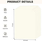 Cream Cardstock 8.5 X 11, 80 Sheets Card Stock, 75lb/ 200gsm Copy Paper - Image 2