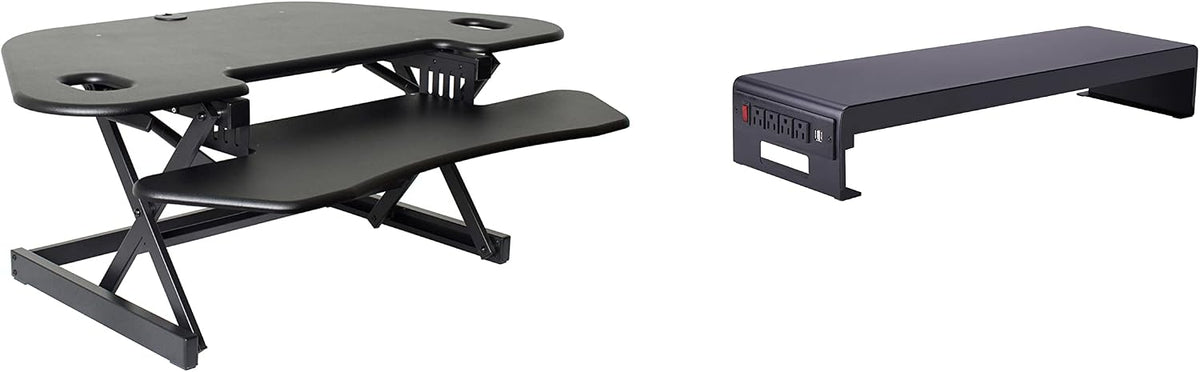 Rocelco 46" Height Adjustable Corner Standing Desk Converter