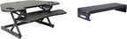 Rocelco 46" Height Adjustable Corner Standing Desk Converter by Rocelco
