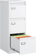 MIIIKO 3 Drawer File Cabinet, Home Office File Folders Storage Cabinet by MIIIKOOfficeFurniture