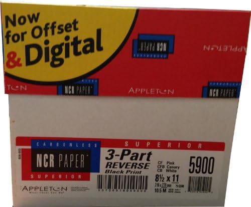 ncr carbonless paper reverse 3 part 10 reams, main product view