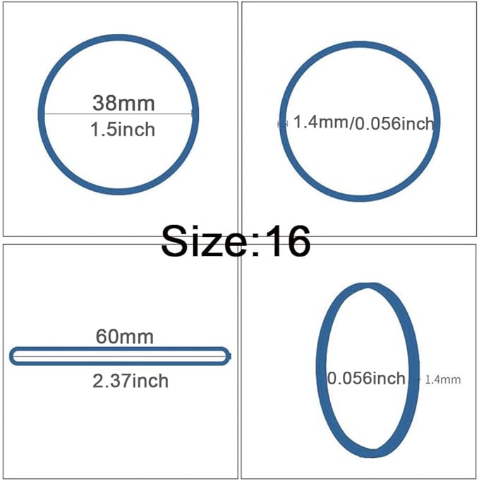 AMUU Rubber Bands Assorted Multicolor 0.5 lb/227g Size #64#33 Size #16 Rubber - Image 5