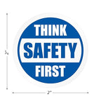 SmartSign Think Safety First Pack of 5 Hard Hat Labels | Retro-Reflective - Image 4
