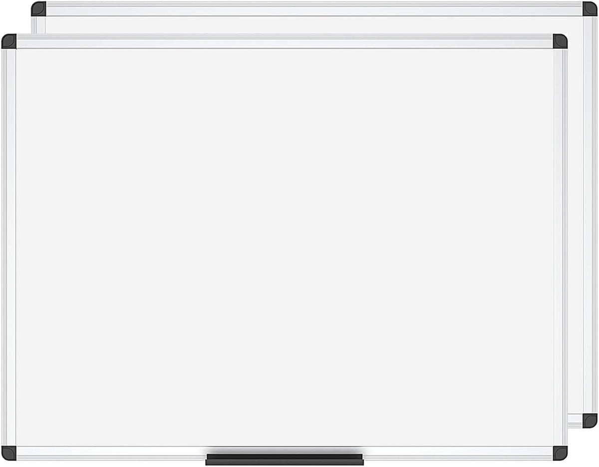 VIZ-PRO Magnetic Dry Erase White Board for Wall, 48 x 36 Inches, 2 Pack