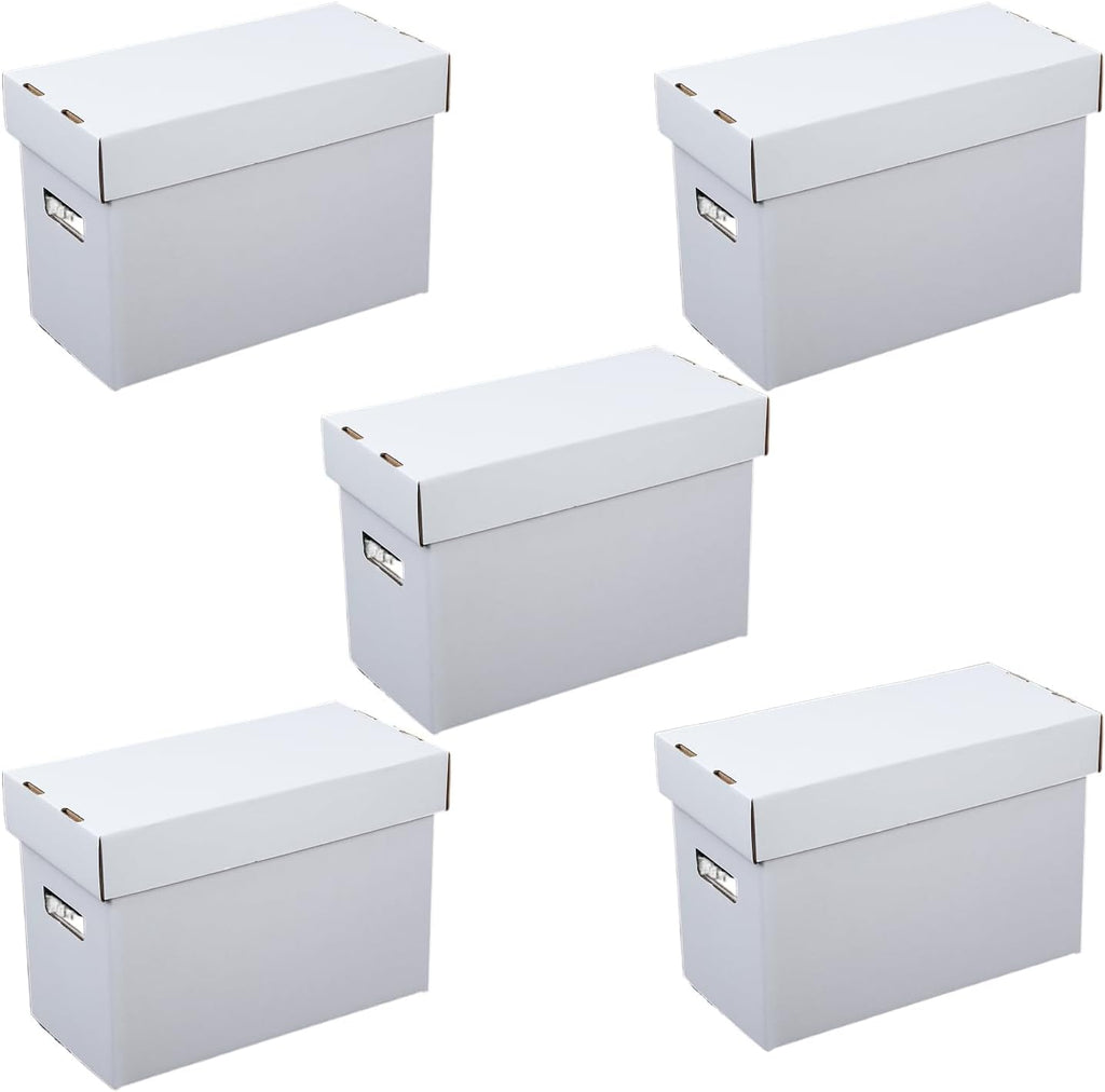 PIT66 5 Pcs Comic Book Storage Boxes, Holds 150-175 Comics Each, Collapsible