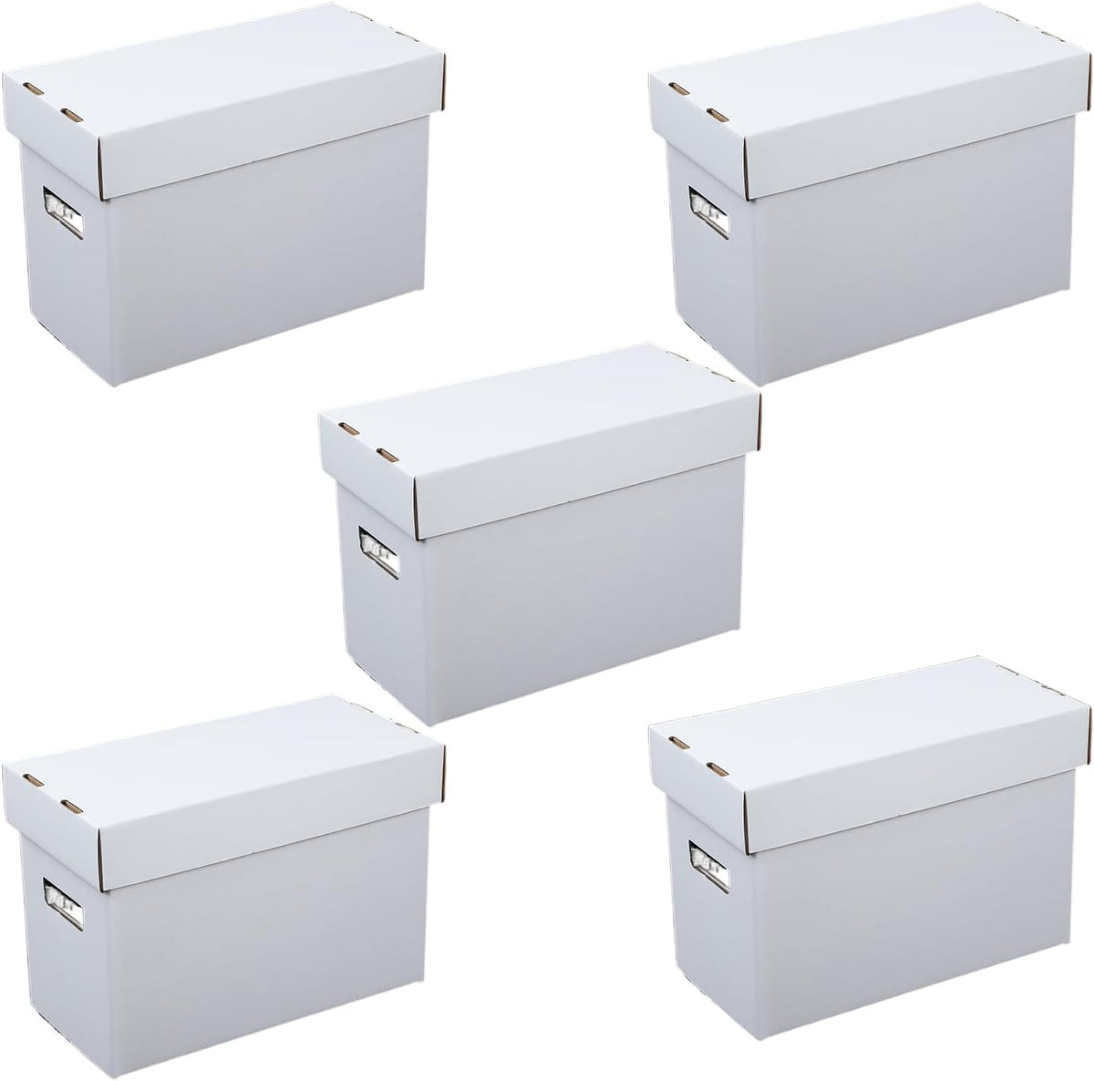 PIT66 5 Pcs Comic Book Storage Boxes, Holds 150-175 Comics Each, Collapsible