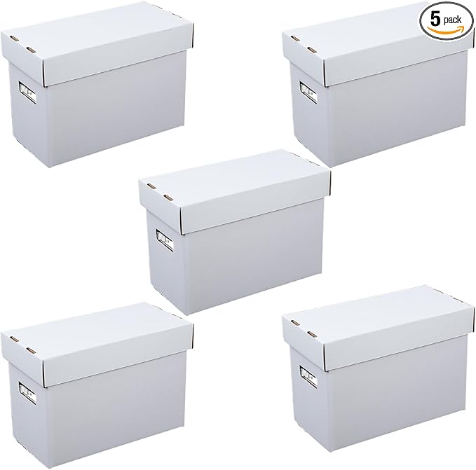 PIT66 5 Pcs Comic Book Storage Boxes, Holds 150-175 Comics Each, Collapsible by PIT66AutoParts