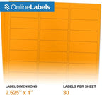 Neon Orange Address Labels - Image 2