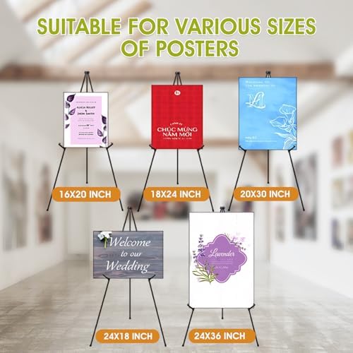 aroic 63 "easel stand for display, 6 pack on a desk or shelf