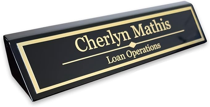 Custom Desk Wedge Name Plate - Image 2