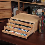 hg art concepts artist storage chest, wooden brush, side view