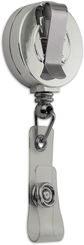 UAH Primary Logo Retractable Reel Chrome Badge ID Card Holder Clip - Image 4