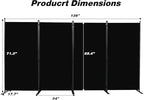 CHOSENM Room Divider, 4 Panel Folding Privacy Screens - Image 2