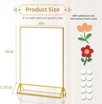 PPH-Sisy 8X10 Gold Frames Double Sided Acrylic Sign Holder Tabletop Picture - Image 2