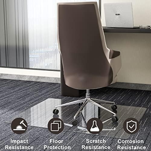 GLSLAND 36" x 46" Office Chair Mat for Carpet, Tempered Glass Floor...