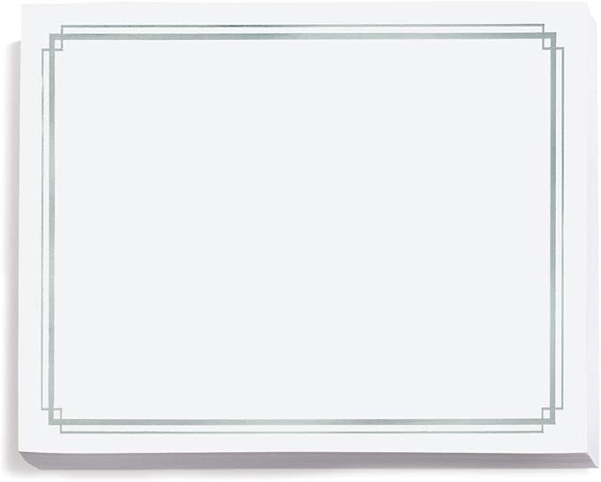 PaperDirect Silver Foil Elegance Border Specialty Certificates, 38lb White Paper by PaperDirect