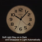 FAMICOZY Automatically Backlighted Alarm Clock, Silent No Ticking - Image 2